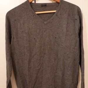 Brandy Melville Grey V-neck Sweater